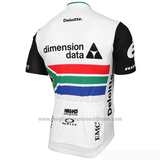 2019 Abbigliamento Ciclismo Dimension Data Campione Sudafrica Manica Corta e Salopette